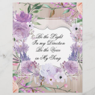 Papier Soyez la lumière aquarelle Floral Stationnaire Wal