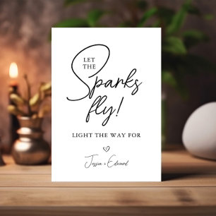 Papier Sparkler Envoyer Laisser Les Étincelles Voler Noir