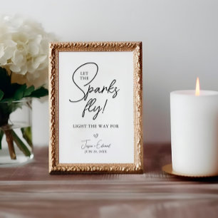 Papier Sparkler Envoyer Laisser Les Étincelles Voler Noir