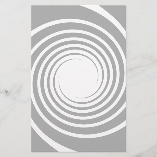 Papier Spirale blanche sur gris clair. (Devant)