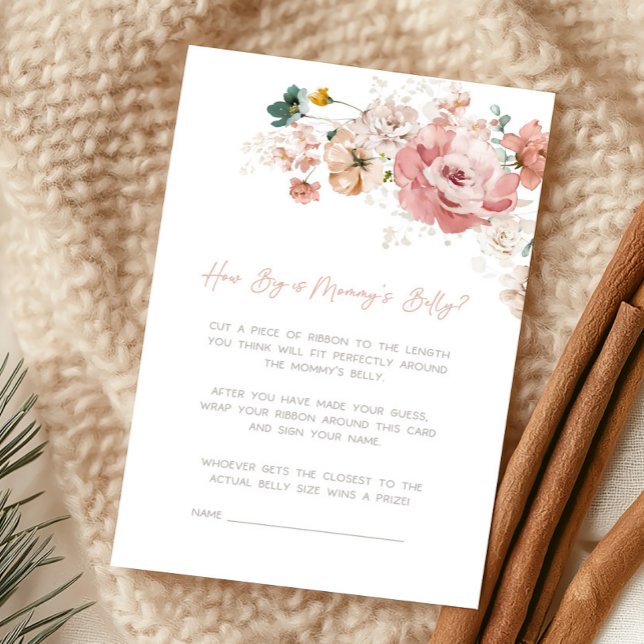 Papier Spring Wildflower Baby Shower How Big Is Game (Wildflower Baby Shower Game)