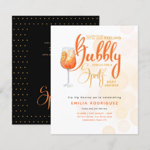 Papier Spritz Baby shower garçon ou fille Black Orange