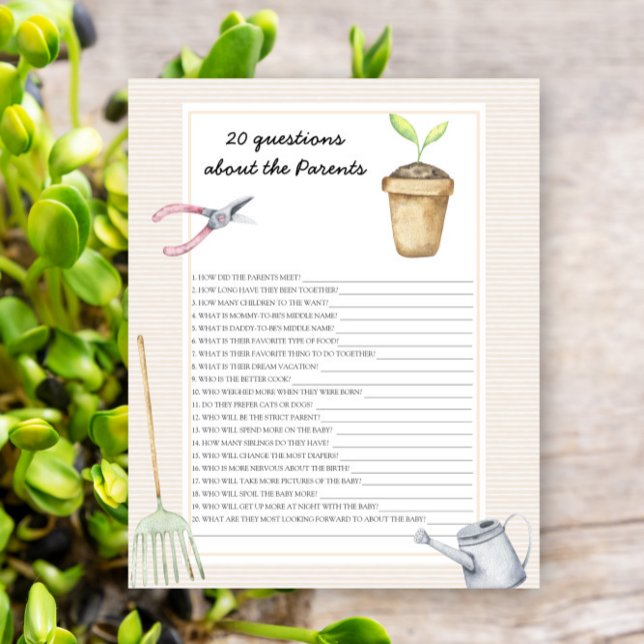 Papier Sprout - jeux - 20 questions sur les parents (Créateur téléchargé)