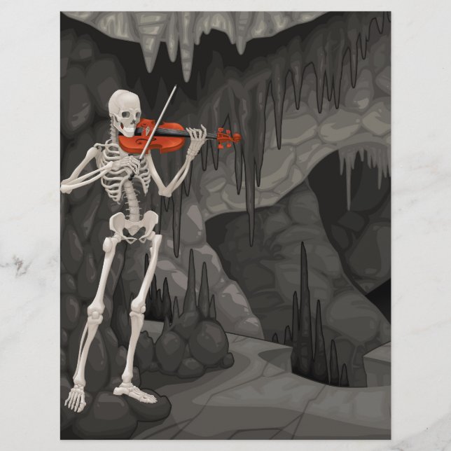 Papier squelette violon (Devant)