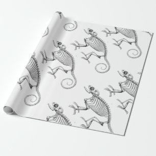 Papier squelettique de cadeau de lézard vintage