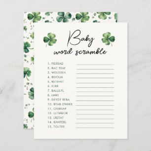 Papier St. Patrick's Day Baby Word Scramble Jeu