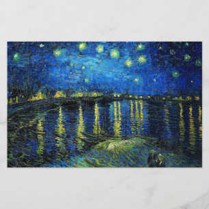 Papier Starry Night Over the Rhone par Vincent Van Gogh
