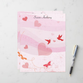 Papier stationnaire Valentine Soft Hearts