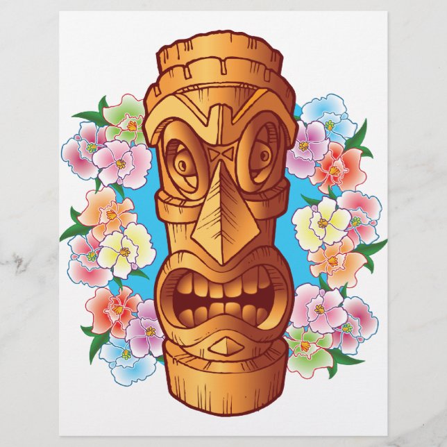 Papier Statue de Tiki (Devant)