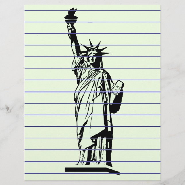 Papier Statue d'en-tête de lettre de liberté (Devant)