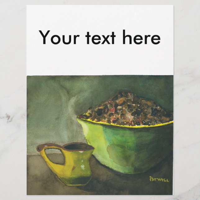 Papier Steaming Morning Cup Cup of Coffee Bowl Coffee Bea (Devant)