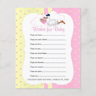 Papier Stork avec une petite fille douche - Wives
