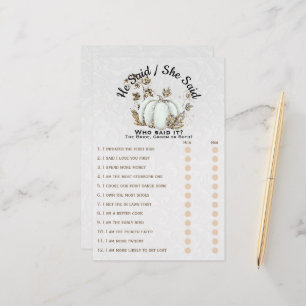 Papier Storybook Gold White Citrouille Fête des mariées j