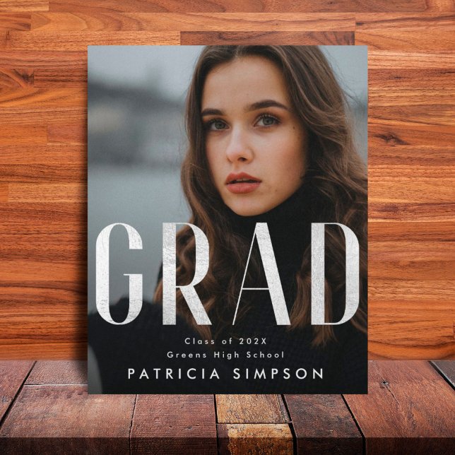 Papier Style Gris Argent Gris Foil GRAD Photo Anno (Créateur téléchargé)