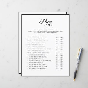 Papier Style moderne mariage Games.