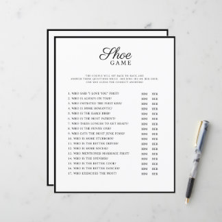 Papier Style moderne mariage Games.