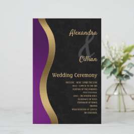 Papier Style violet et or