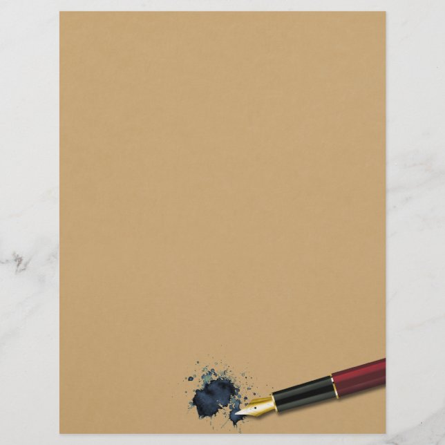 Papier Stylo de remplissage avec fente d'encre - En-tête (Devant)