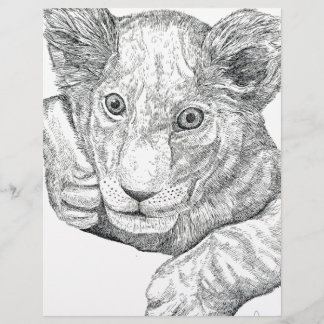 Papier Stylo Lion Cub et encre