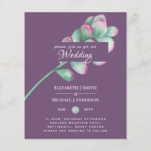 Papier Succulent Pink Blush Mint Green Budget Mariage