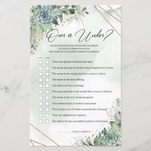 Papier Succulents eucalyptus or sur ou sous le jeu de béb