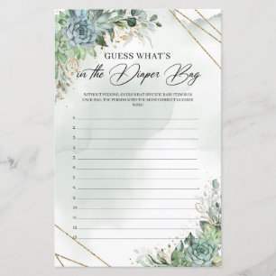 Papier Succulents or Devinez ce qui est dans le sac de co