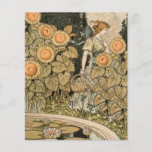 Papier Sunflower Art Nouveau Jardin Grasset Femme (Devant)