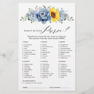 Papier Sunflower Dusty Blue Slate Fête des mariées Jeu