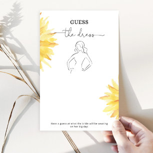Papier Sunflower Guess la robe jeu de douche nuptiale