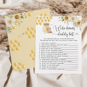 Papier Sunflower miel ours Qui connaît le meilleur jeu de