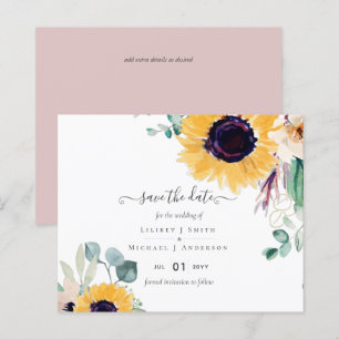 Papier Sunflowers Eucalyptus Mariage de verdure