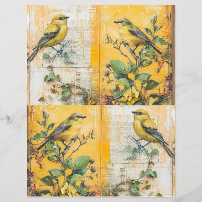 Papier Sunny Yellow Bird Journal (Devant)