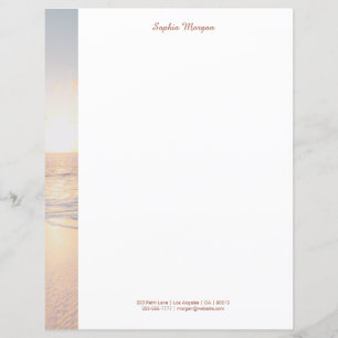 Papier Sunset Beach avec des vagues douces, Nom/Infos, Vs