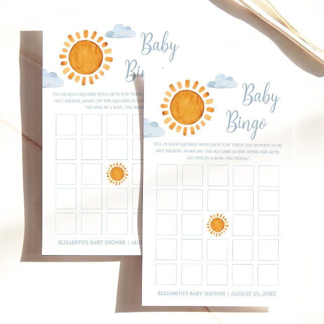 Papier Sunshine Baby Bingo (Créateur téléchargé)