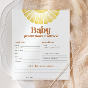 Papier Sunshine Baby Prédictions et conseils jeu de douch