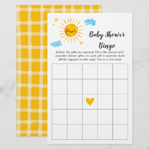 Papier Sunshine Baby shower Jeu de Bingo