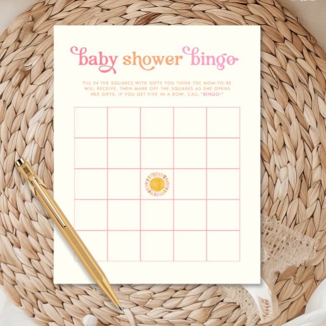Papier Sunshine Baby shower Jeu de Bingo (Créateur téléchargé)