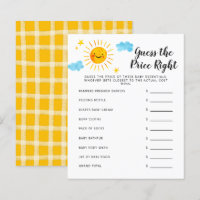 Sunshine Devine Le Prix Bon Baby shower Jeu