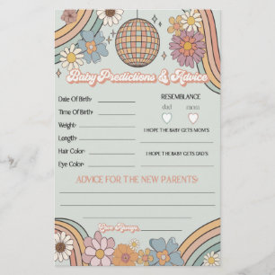 Papier super les années 70 rétro jeu baby shower baby con