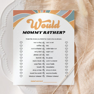 Papier Super Voudrait-Elle Plutôt Baby shower Jeu