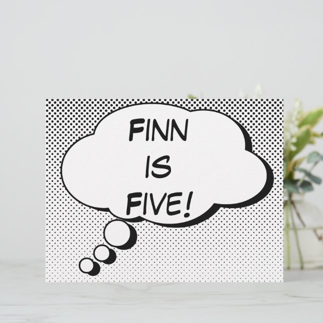 Papier Superhero Comédie Discours Bubble Design Poster (Debout devant)