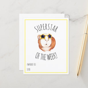 Papier SUPERSTAR DE LA SEMAINE - Certificat de récompense