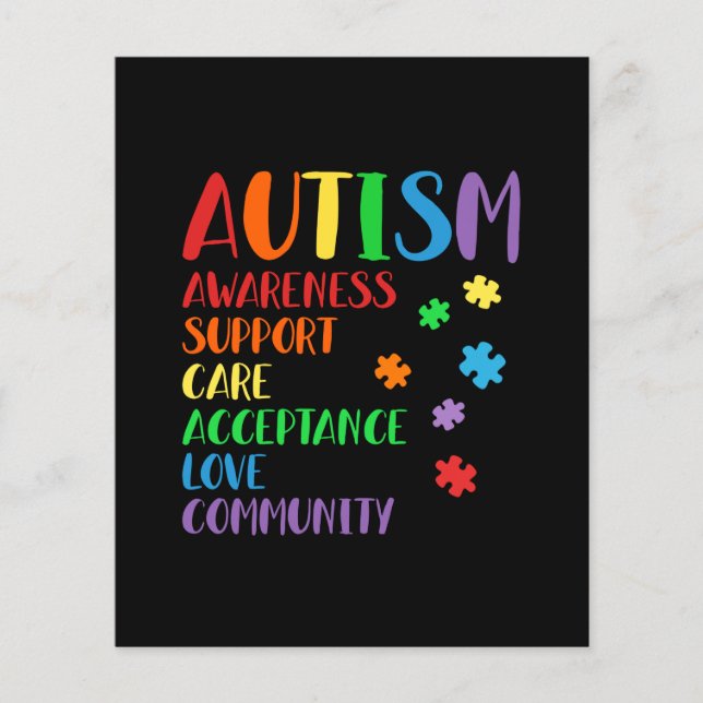 Papier Support Acceptance Ally Autism (Devant)