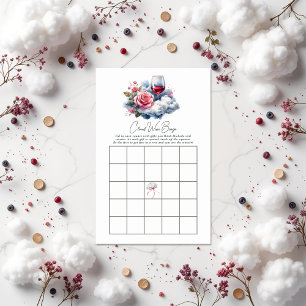 Papier Sur Cloud Wine Fête des mariées Jeu de Bingo
