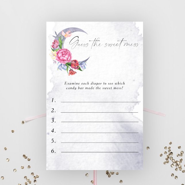 Papier Sur la Lune, vous devinez le Baby shower de la dou (Créateur téléchargé)