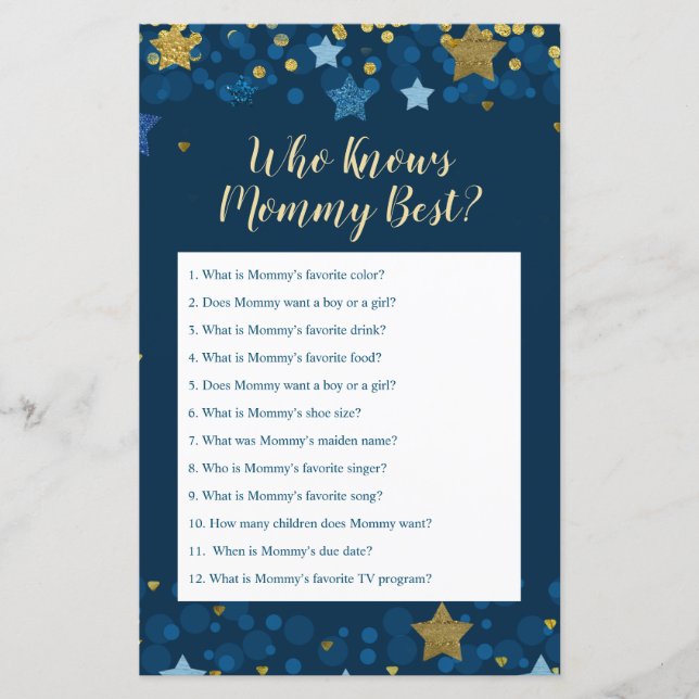 Papier Sur le Baby shower de la Lune qui connaît maman mi (Devant)
