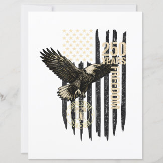 Papier Sur le dos aigle et drapeau 250 ans 1776-2026 250e