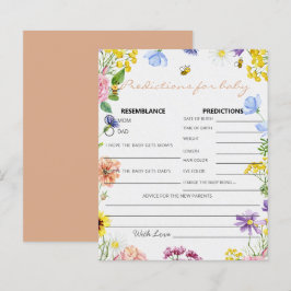 Papier Sweet As Can Bee Baby shower Game Predictions Card