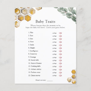 Papier Sweet as Can Bee Baby Traits Douche Jeu