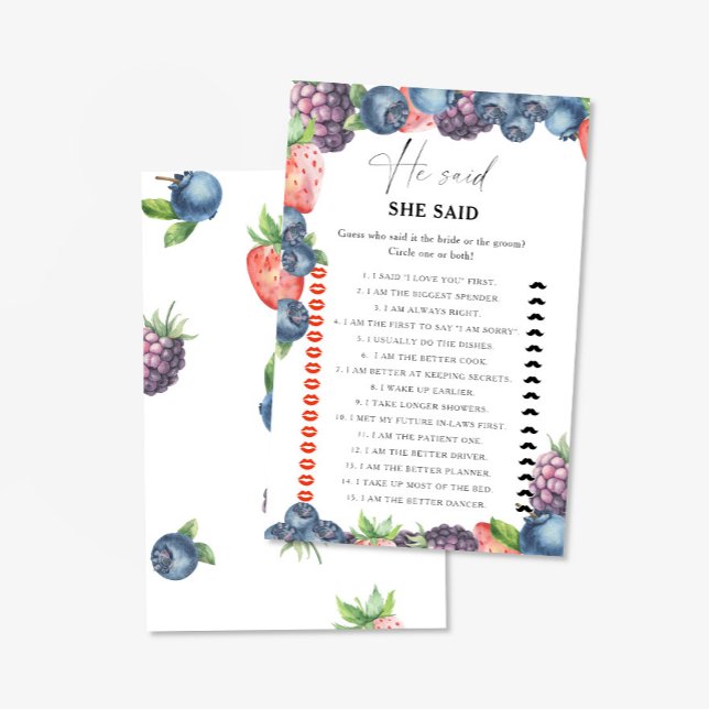 Papier Sweet berry - il dit qu'elle a dit jeu (Créateur téléchargé)